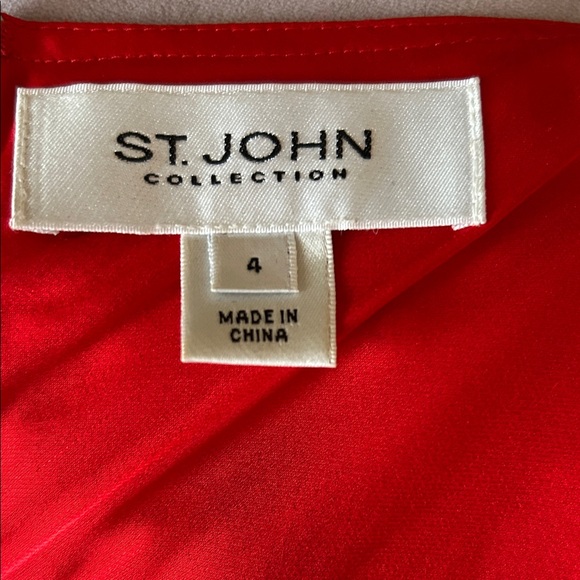 St. John Collection Floral Midi Dress in Red and Blue size 4 - Picture 12 of 13